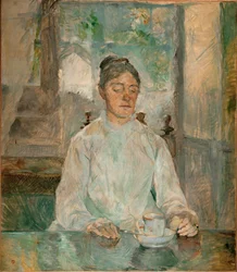 Comtesse Adele-Zoe de Toulouse-Lautrec, konstnärens mor ... (olja på duk)