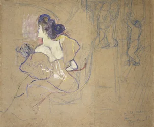 Madame Thadée Natanson (Misia Godebska, 1872-1950) på teatern
