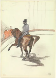 At the Circus: The Spanish Walk, 1899 (grafit, färgad pastell och kol på kraftigt vävt papper)