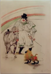 Häst och apa tränade
