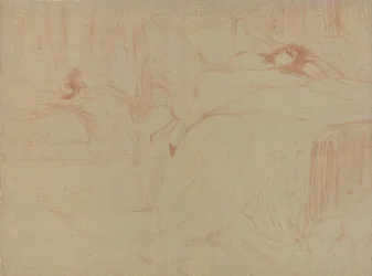Kollapsad på sängen, från serien Elles, 1896., 1896.