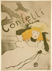 Konfetti, pub. 1894 (färg litho)