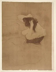 Kvinna som kammar håret, frisyr (Woman Combing Her Hair), från serien Elles