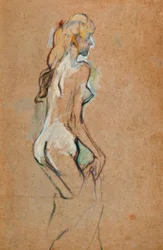 Naken flicka