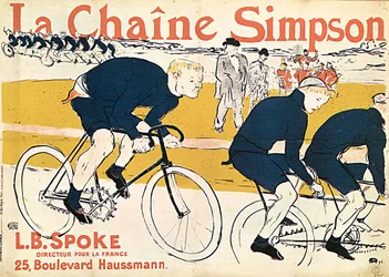 The Simson Chain, reklamaffisch, 1896.