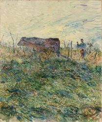 Plöjning i vingården, 1883