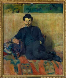 Porträtt av Gustave Lucien (Gustave-Lucien) Dennery Målning av Henri de Toulouse Lautrec (1864-1901) 1883 Dim 0,55 x 0,47 m Paris Louvren museum Obligatoriskt omnämnande: Donation Helene och Victor Lyon