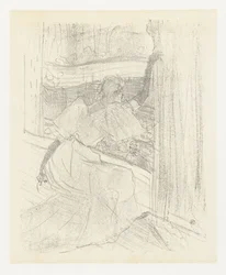 Portret Van -skådespelerskan Yvette Guilbert Buigend Voor Het Publiek Yvette Guilbert hälsar allmänheten Yvette Guilbert: English Series (serietitel)