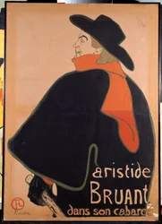 Affisch föreställande Aristide Sparrow (1851-1925) i sin kabaré. Litografi av Henri de Toulouse-Lautrec (Toulouse Lautrec) (1864-1901). 1893. Paris, Museum för affisch och reklam