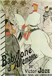 Affisch till boken Babylone dAllemagne av Victor Joze, 1894.