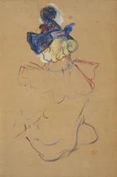 Sittande kvinna bakifrån - Studie för Au Moulin Rouge, 1892.