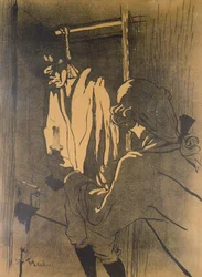 The Hanging, en affisch som illustrerar ett avsnitt av Calas-affären enligt romanen av A. Siegel, 
