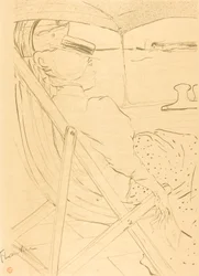 Passageraren från hytt 54 - Segling i en yacht La passagère du 54 - Promenade..., 1896.