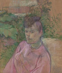 Kvinna i Monsieurskogens trädgård, 1889-91.