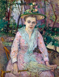 Kvinna med ett paraply, 1889.