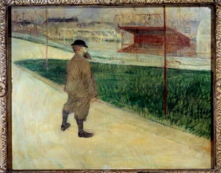 Författaren Paul Tristan säger Tristan Bernard på velodromen Buffalo Painting av Henri de Toulouse Lautrec (1864-1901)