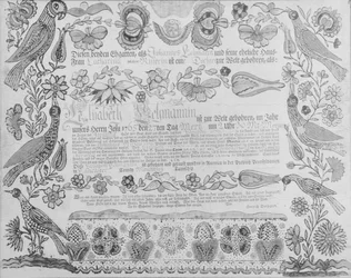 Födelse- och dopbrev, 1784.