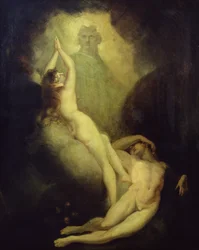 The Creation of Eve från Milton, Paradise Lost VIII (olja på duk)