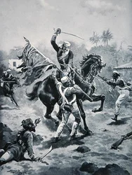 Lt Roberts vann sitt V.C., 2 januari 1858, illustration från 