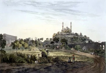 A View at Lucknow, plansch VII, graverad av Daniel Havell (1785-1826) 1809 (gravyr)