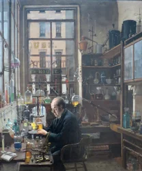 I laboratoriet av Henry Alexander, ca 1885-87