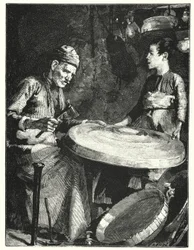 En österländsk kopparsmed (litho)