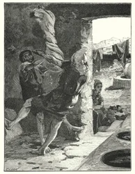 Vrider en gömma vid Joppa (litho)