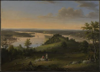 Scen vid Hudsonfloden, 1849