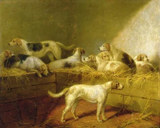 A Hunt Kennel (olja på duk)