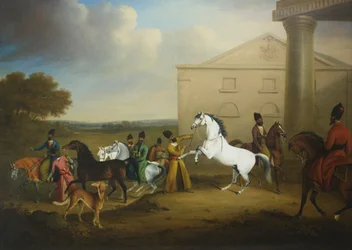 George IV:s persiska hästar, Henry B Chalon (olja på duk)