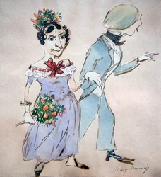 Paret med buketten, c1825-1877