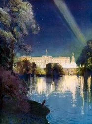 Buckingham Palace under festligheterna vid kung Georg VI:s kröning 1937