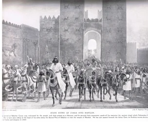 Cyrus inträde i Babylon, illustration från 