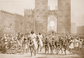 Cyrus inträde i Babylon, illustration från 