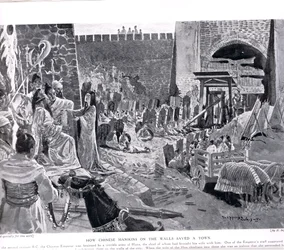 Hur kinesiska dockor på en vägg räddar en stad, illustration från 