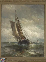 Running For Anchorage (olja på duk)