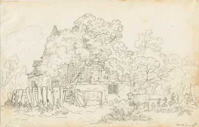 Yoxall - Old Farm House: blyertsteckning, nd [c 1815]