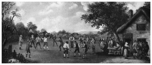 En landskamp i cricket, 1800-talet 1912.