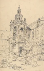 Verandan i Halle of the Haute Vielle Tour, Rouen