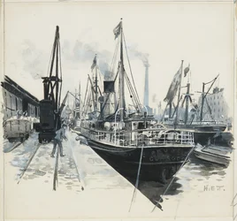 Laddar i Pomona Dock