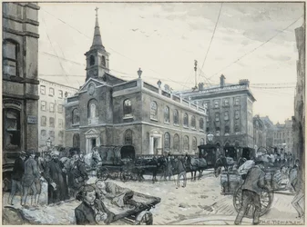 St. James, Manchester (akvarell på papper)