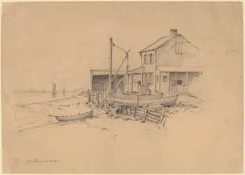 Fiskebåtar och Shack