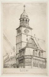 Postkontoret, Middle Dutch Church, ur "Scener från gamla New York"