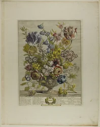 April, från Tolv månader av blommor