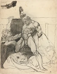 Hercules dödar Diomedes ston
