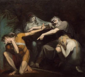 Oidipus förbannar sin son Polynices