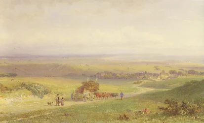 Pevensey Bay, Sussex, 1868 (wc, bc, grafit og skrabning på papir) sverige