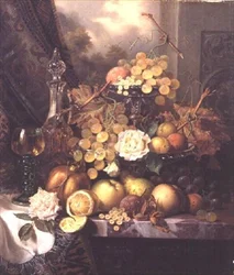 Stilleben med frukt