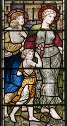 Buckland, St Mary, James Powell & Sons, Henry Holiday, The Barcote Chapel, Välgörenhet, 1889