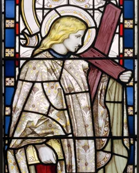 Tro, detalj, 1871 (målat glas)